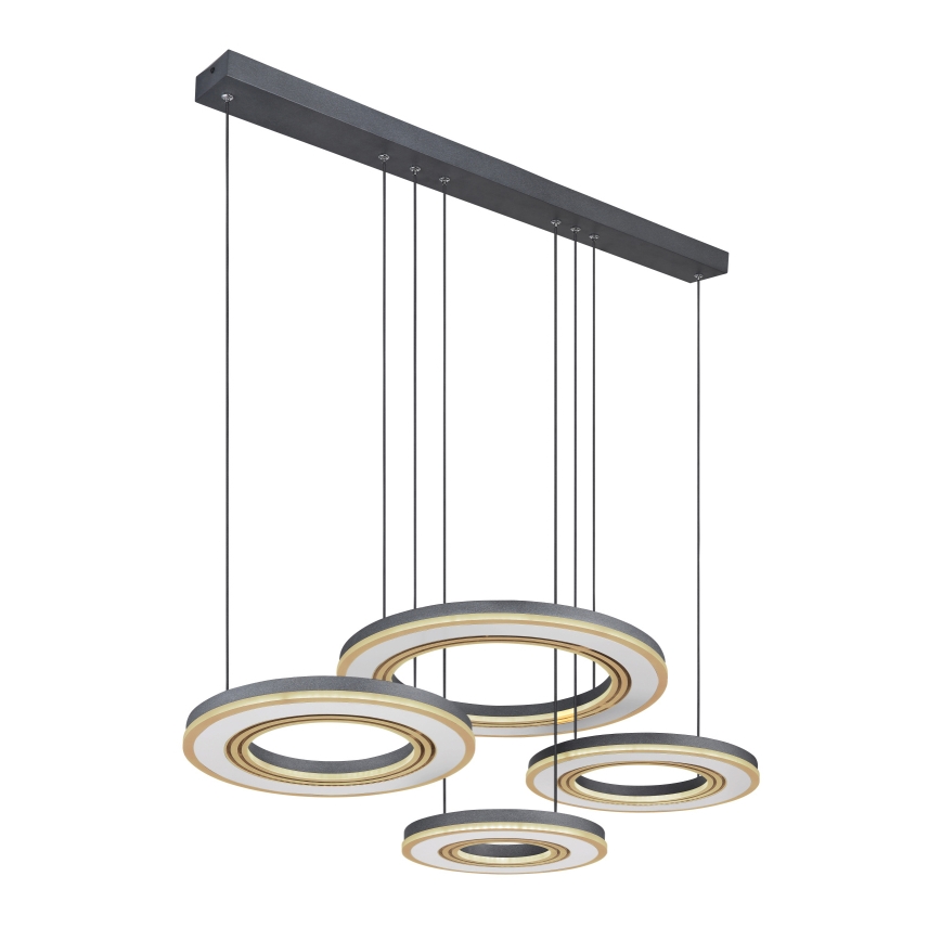 Globo - Himmennettävä LED-kattokruunu johdossa LED/80W/230V 2700-6000K musta + kauko-ohjaus