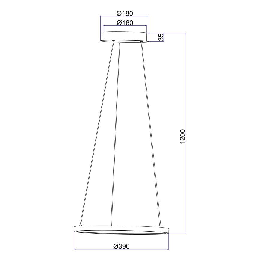Globo - LED-kattokruunu johdossa LED/19W/230V