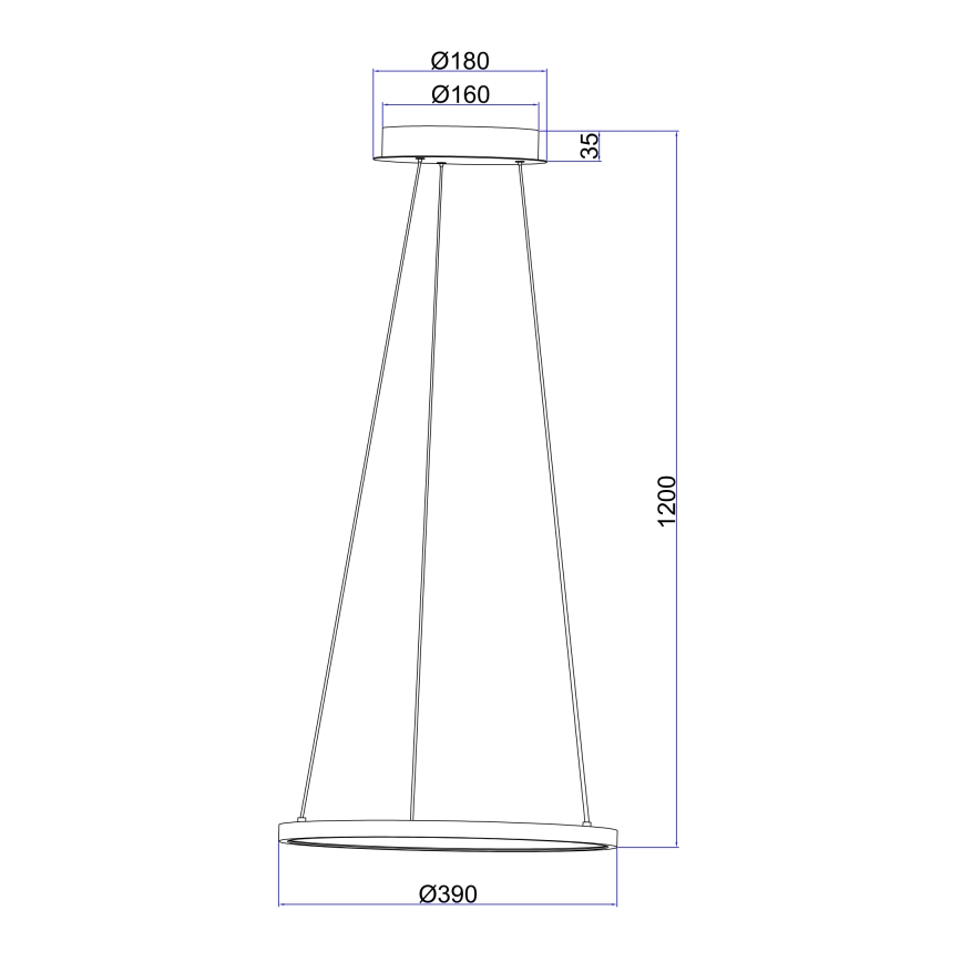 Globo - LED-kattokruunu johdossa LED/19W/230V