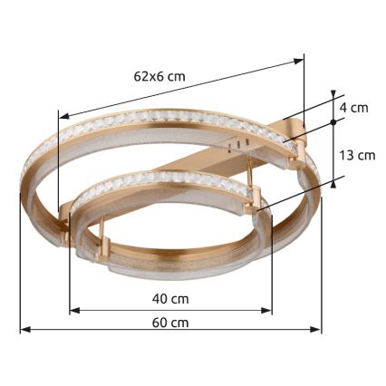 Globo - LED himmennettävä kattovalaisin LED/78W/230V 2700K-6000K + kaukosäädin