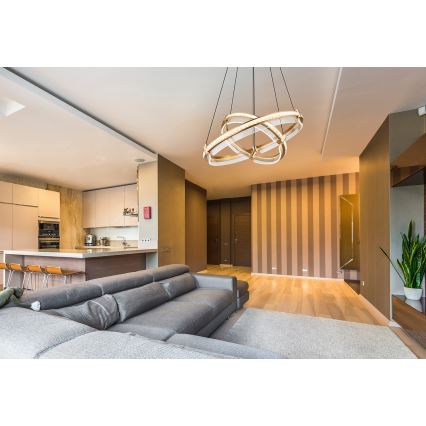 Globo - LED himmennettävä kristallikruunu johdolla LED/78W/230V 2700K-6000K + kaukosäädin