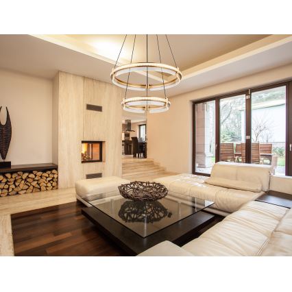 Globo - LED himmennettävä kristallikruunu johdolla LED/78W/230V 2700K-6000K + kaukosäädin