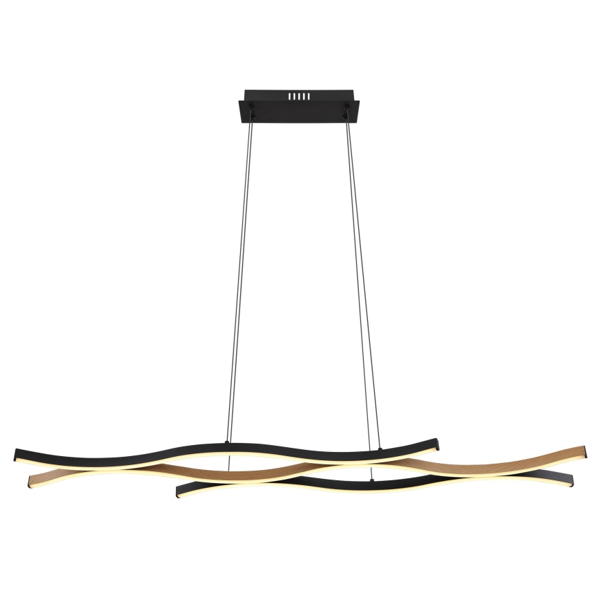 Globo - LED-kattokruunu johdossa LED/35W/230V musta/ruskea