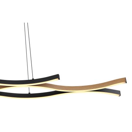 Globo - LED-kattokruunu johdossa LED/35W/230V musta/ruskea