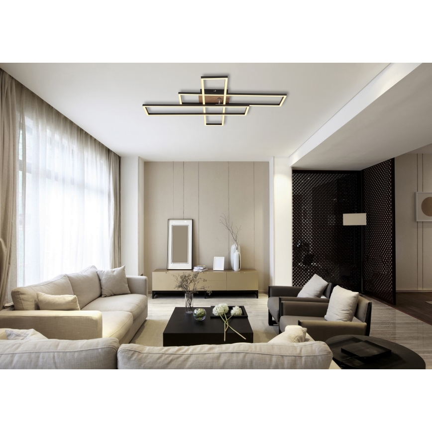 Globo - LED-kattovalaisin LED/40W/230V 3000K 60x80 cm musta