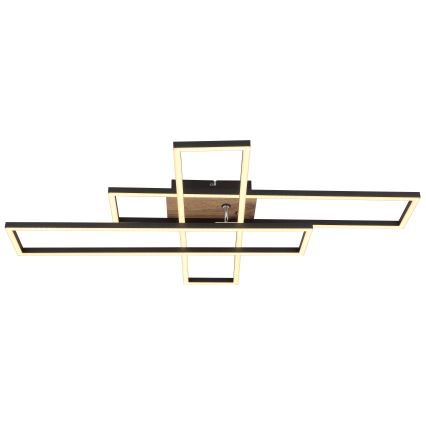 Globo - LED-kattovalaisin LED/40W/230V 3000K 60x80 cm musta