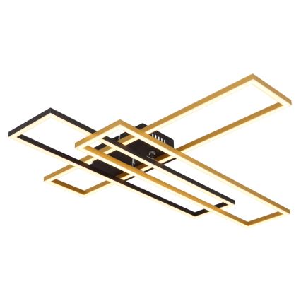 Globo - LED-kattovalaisin LED/40W/230V 3000K 60x80 cm musta/kulta