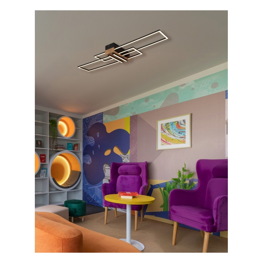 Globo - LED-kattovalaisin LED/40W/230V 3000K 25x100 cm musta