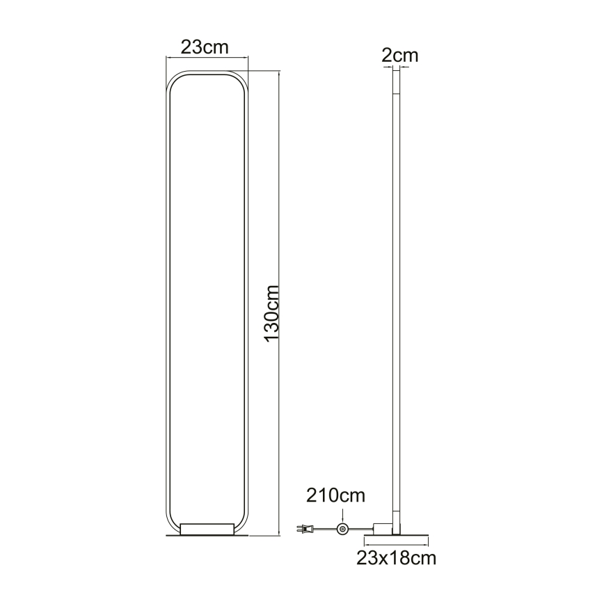 Globo - LED-lattiavalaisin LED/24W/230V