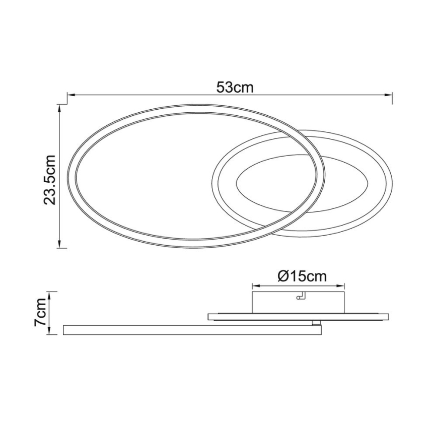 Globo - LED Pinta-asennettava kattokruunu LED/24W/230V