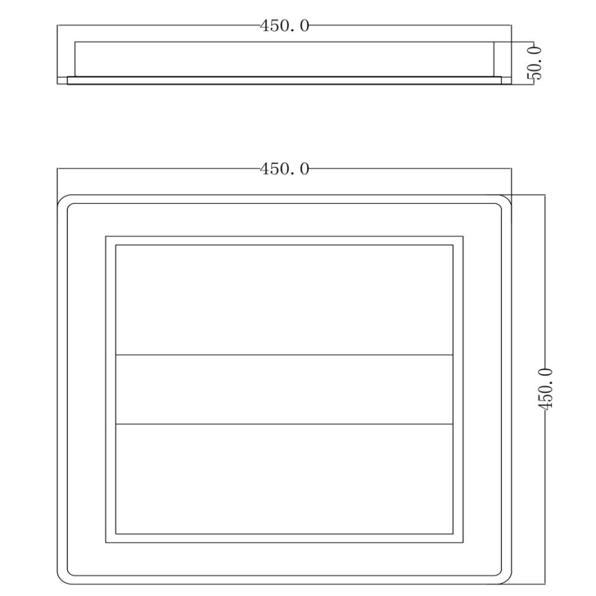 Globo - LED Pinta-asennettava kattokruunu LED/30W/230V neliö
