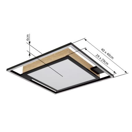 Globo - Himmennettävä LED-kattovalaisin LED/40W/230V 2700-6500K + kauko-ohjaus