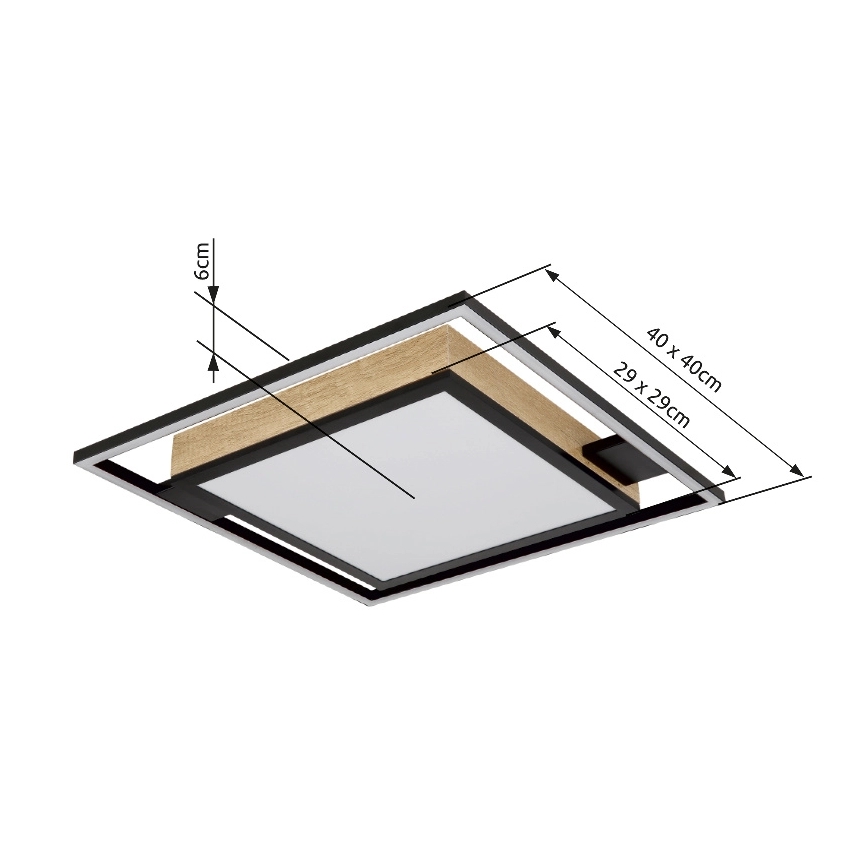 Globo - Himmennettävä LED-kattovalaisin LED/40W/230V 2700-6500K + kauko-ohjaus