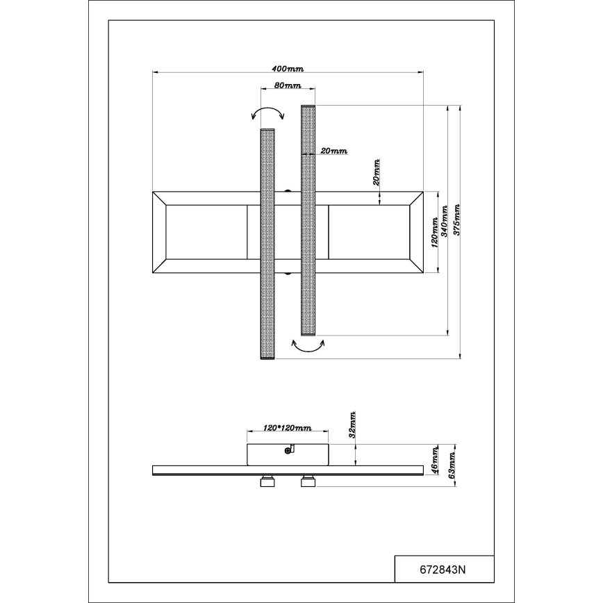 Globo - LED-kattovalaisin LED/24W/230V 4000K mattakromi