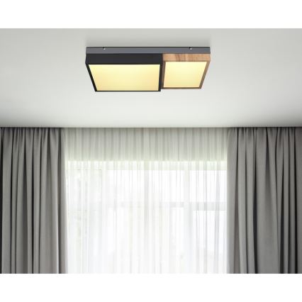 Globo 67286-30 - GUNDI LED-kattovalaisin LED/30W/230V 35x65 cm ruskea/musta