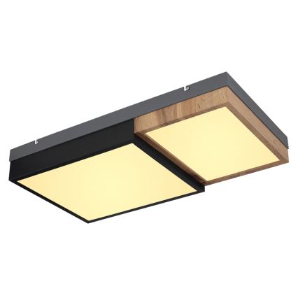 Globo 67286-30 - GUNDI LED-kattovalaisin LED/30W/230V 35x65 cm ruskea/musta