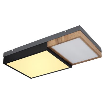 Globo 67286-30 - GUNDI LED-kattovalaisin LED/30W/230V 35x65 cm ruskea/musta