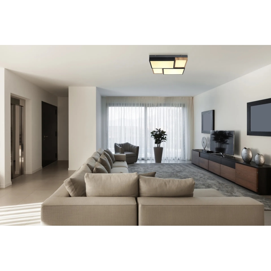 Globo 67286-50 - LED-kattovalaisin GUNDI LED/50W/230V 60x60 cm ruskea/musta