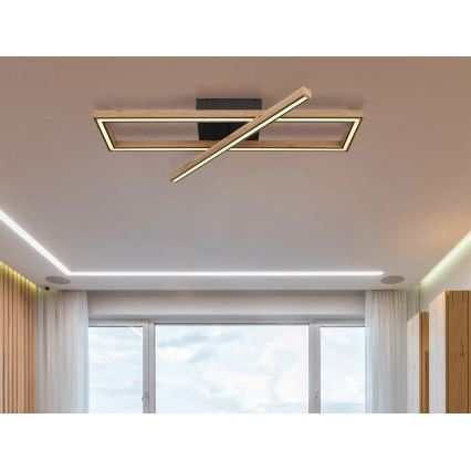 Globo 67287D1 - LED-kattovalaisin MANDERA LED/36W/230V 20x80 cm ruskea