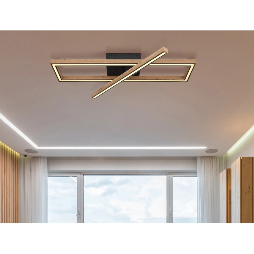 Globo 67287D1 - LED-kattovalaisin MANDERA LED/36W/230V 20x80 cm ruskea