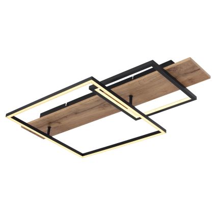 Globo 67289D1 - LED-kattovalaisin VANNI LED/24W/230V 40x75 cm ruskea/musta