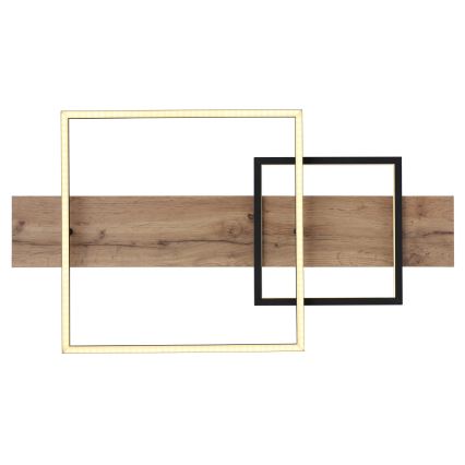 Globo 67289D1 - LED-kattovalaisin VANNI LED/24W/230V 40x75 cm ruskea/musta