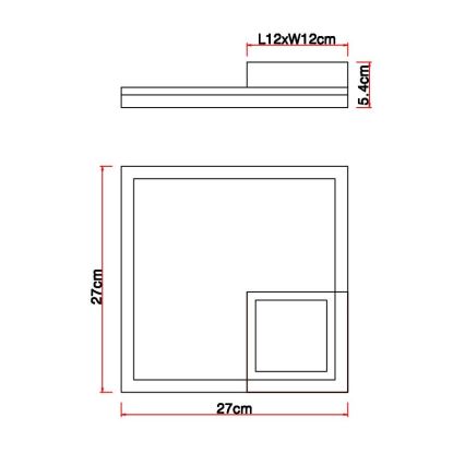 Globo - LED-kattovalaisin LED/12W/230V