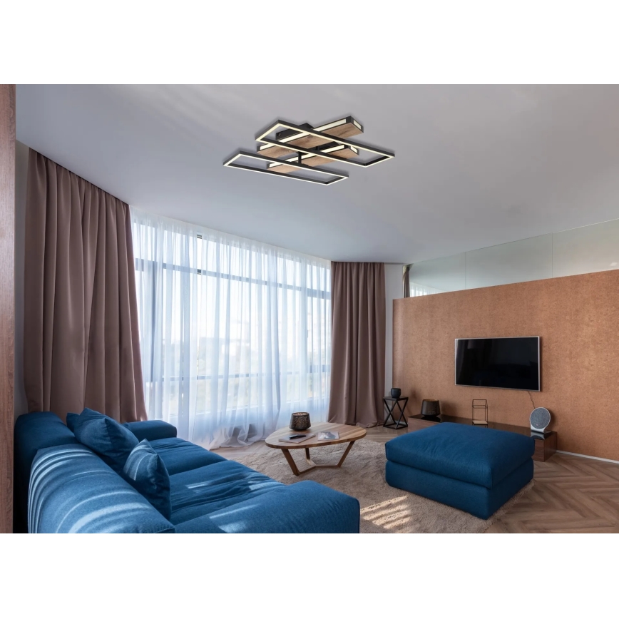 Globo 67299D1 - LED-kattovalaisin COLLI LED/48W/230V 52x60 cm ruskea/musta