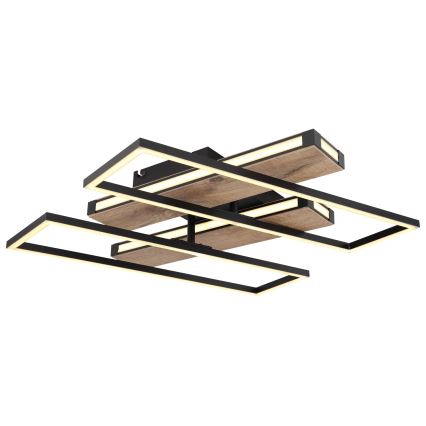 Globo 67299D1 - LED-kattovalaisin COLLI LED/48W/230V 52x60 cm ruskea/musta