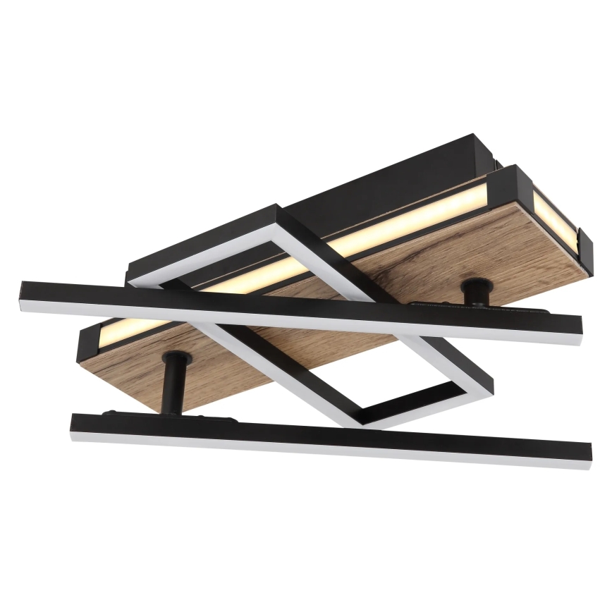 Globo 67299D2 - COLLI LED-kattovalaisin LED/30W/230V 46x68 cm ruskea/musta