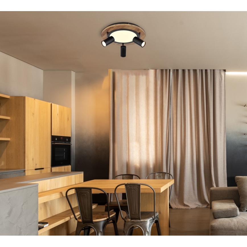 Globo - LED-kohdevalaisin 3xGU10/5W/230V + LED/15W/230V