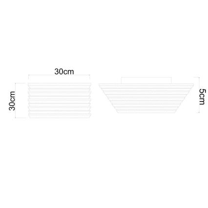 Globo - LED-kattovalaisin LED/15 W/230 V 3000 K 30 x 30 cm