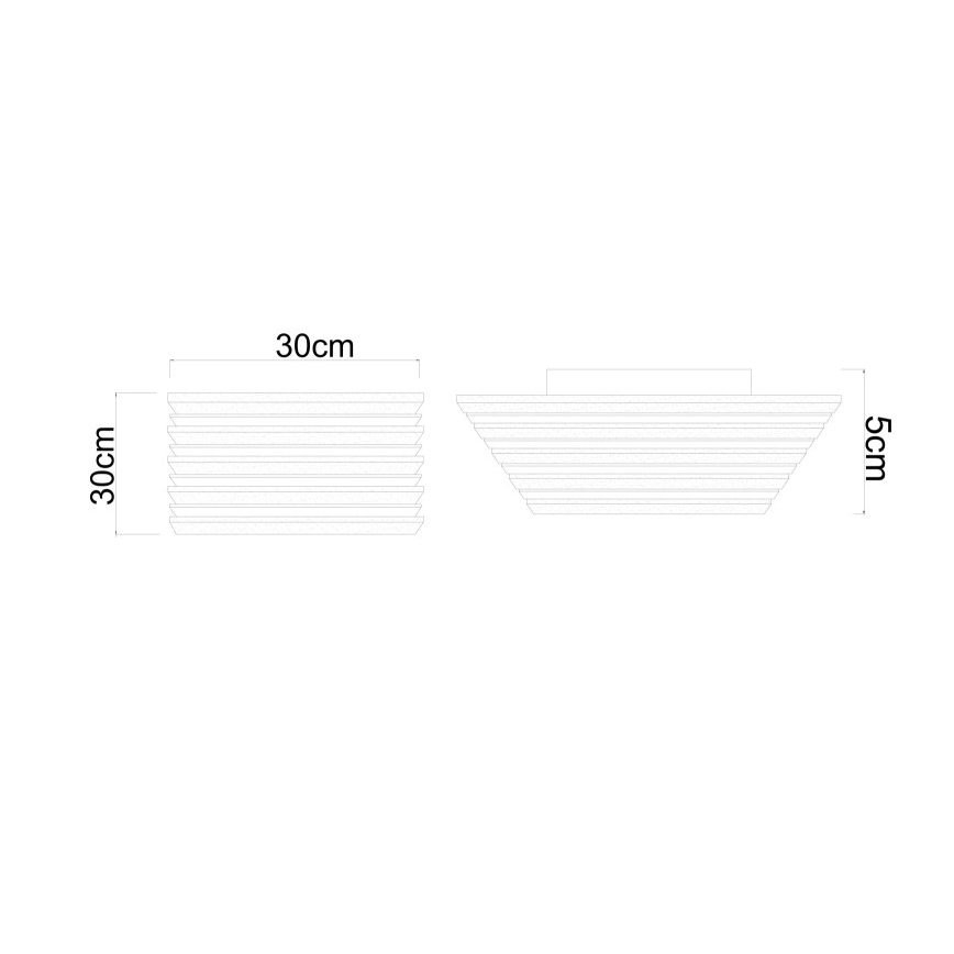 Globo - LED-kattovalaisin LED/15 W/230 V 3000 K 30 x 30 cm