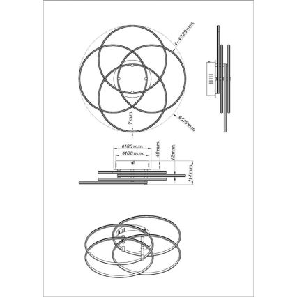 Globo - LED-kattovalaisin LED/55W/230V 4000K halkaisija 51,5 cm mattakromi