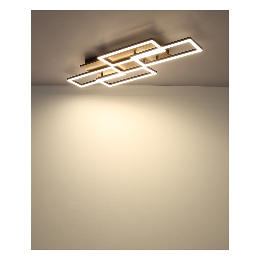 Globo - LED-himennettävä kattovalaisin LED/40W/230V 2700-6500K 32,5x87,5 cm ruskea/musta + kaukosäädin