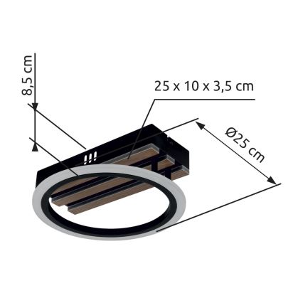 Globo - LED-kattovalaisin LED/10W/230V 3000/4200/6000K