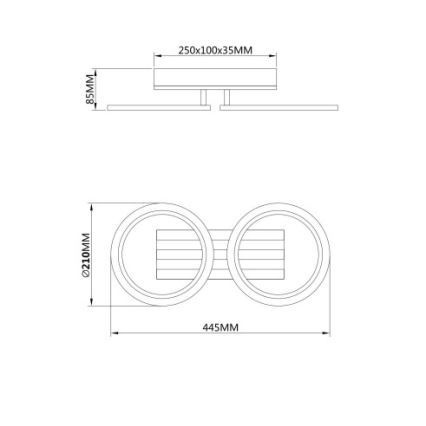 Globo - LED-kattovalaisin LED/15W/230V 3000/4200/6000K