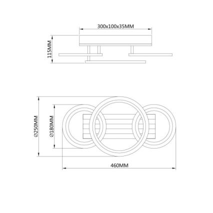 Globo - LED-kattovalaisin LED/21W/230V 3000/4200/6000K