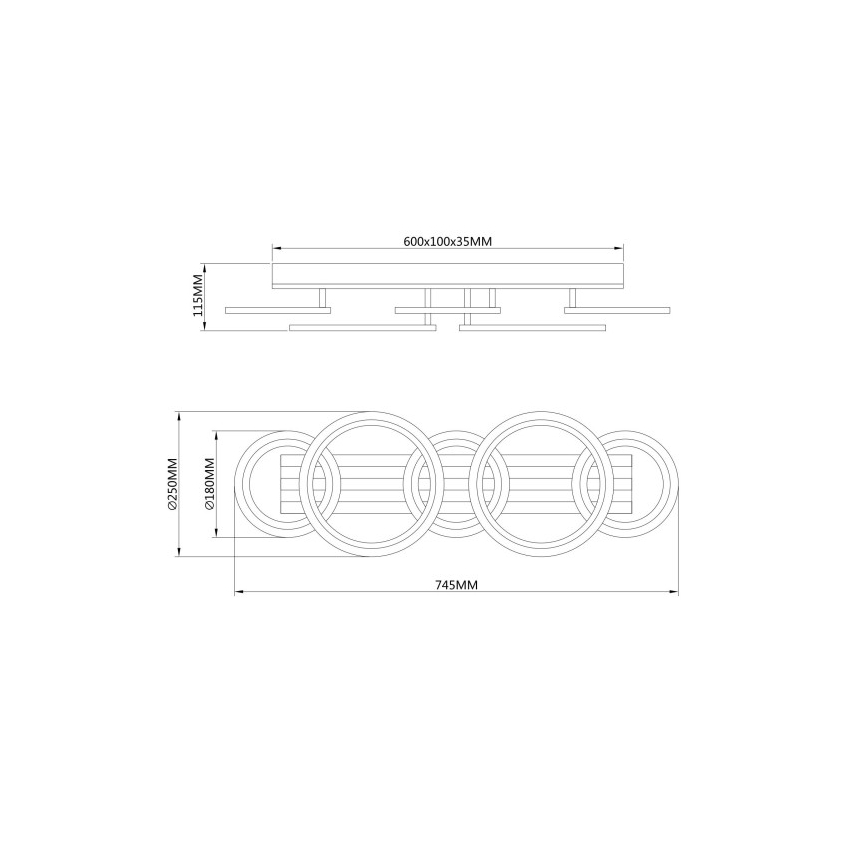 Globo - LED-kattovalaisin LED/34W/230V 3000/4200/6000K