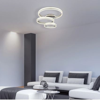 Globo - Himennettävä LED-kattovalaisin LED/72W/230V 2700-6000K hopea + kaukosäädin