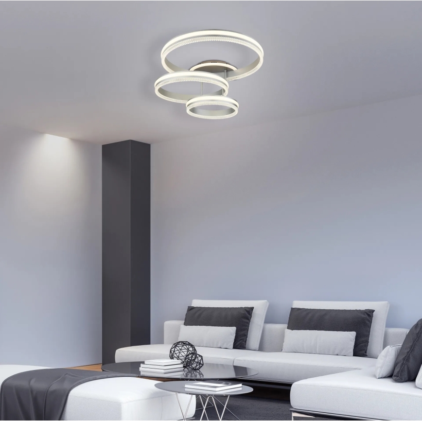 Globo - Himennettävä LED-kattovalaisin LED/72W/230V 2700-6000K hopea + kaukosäädin