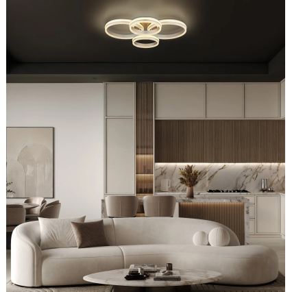 Globo - LED-himmennettävä kattovalaisin LED/90W/230V 2700-6000K hopea + kaukosäädin
