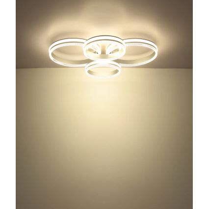 Globo - LED-himmennettävä kattovalaisin LED/90W/230V 2700-6000K hopea + kaukosäädin