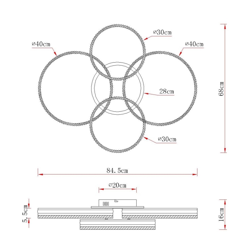 Globo - LED-himmennettävä kattovalaisin LED/90W/230V 2700-6000K hopea + kaukosäädin
