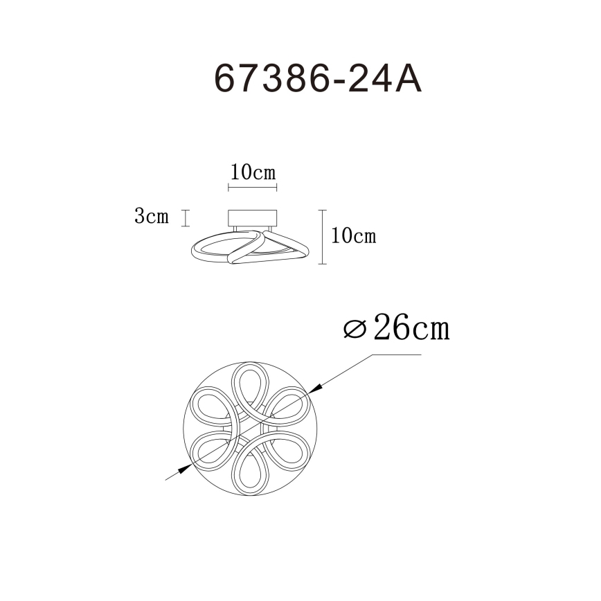 Globo - LED-kattovalaisin LED/24W/230V 2700/4000/6000K halkaisija 26 cm musta