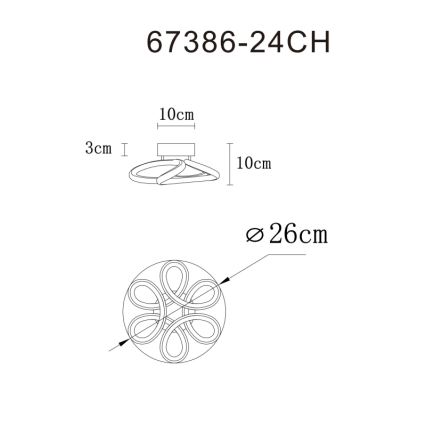 Globo - LED-kattovalaisin LED/24W/230V 2700/4000/6000K halkaisija 26 cm kulta
