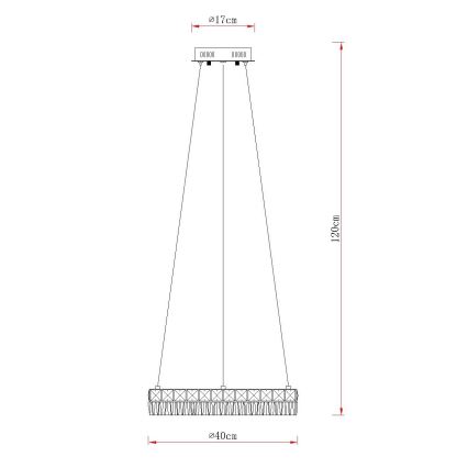 Globo - himmennettävä LED-riippuvalaisin vaijerilla LED/24W/230V 2700-6000K kirkas + kaukosäädin