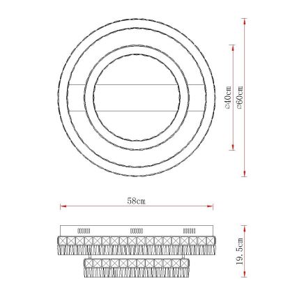 Globo - LED-himmennettävä kattovalaisin LED/60W/230V 2700-6000K kirkas + kaukosäädin