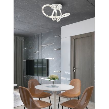 Globo - himmennettävä LED-kattovalaisin LED/40W/230V 2700-6000K kiiltävä kromi + kaukosäädin