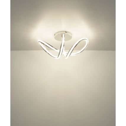 Globo - himmennettävä LED-kattovalaisin LED/40W/230V 2700-6000K kiiltävä kromi + kaukosäädin